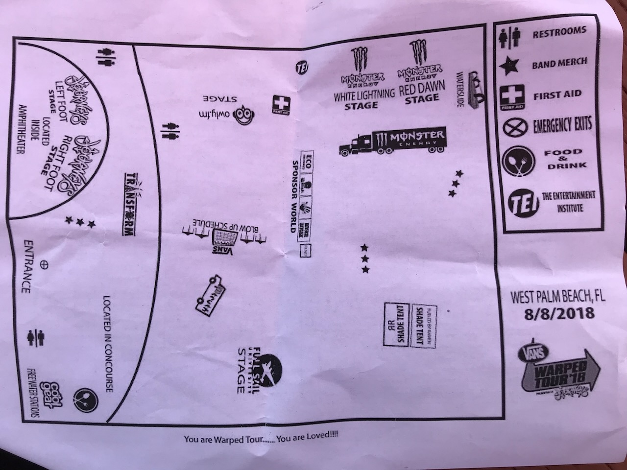 Vans Warped Tour 2018 - Final Cross Country Tour - Cruzan Amphitheater: West Palm Beach, FL